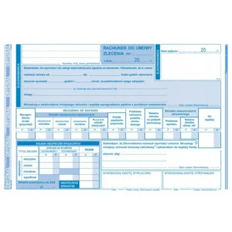Druk MiP Rachunek do Umowy Zlecenia A5/40 - 2